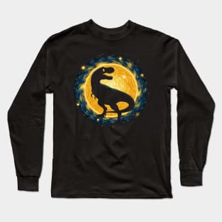 Total Solar Eclipse T-rex Dinosaur April 8 2024 Long Sleeve T-Shirt